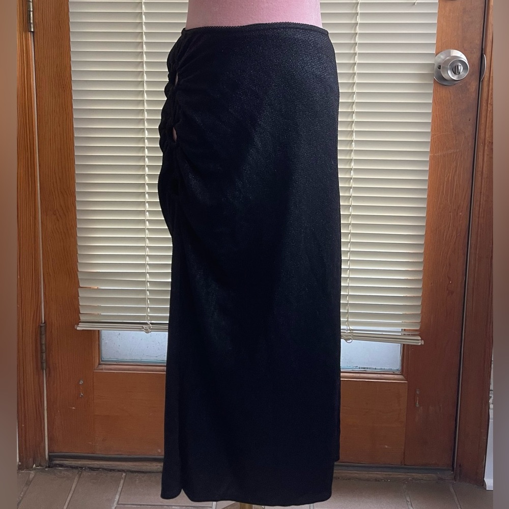 UO Sparkly Keyhole Midi Skirt